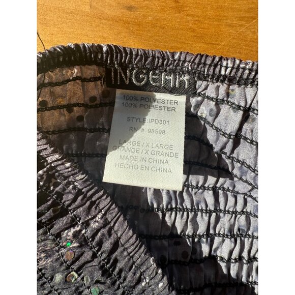 Vintage Ingear Y2K‎ Boho Strapless Midi Dress L Dark Fairy Ren Faire Gypsy - Picture 8 of 9